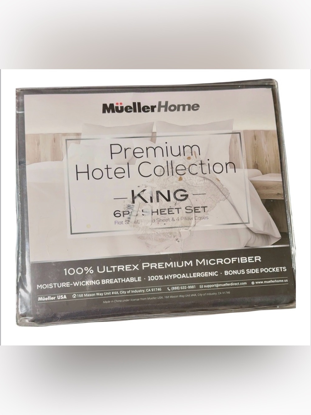 Premium Hotel Collection King Sheet Set Charcoal